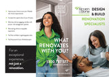 DL 6 PAGE BROCHURE - DESIGN & BUILD RENOVATION SPECIALISTS - 50 PACK