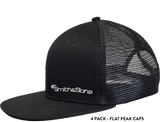 FLAT PEAK CAPS - 4 PACK